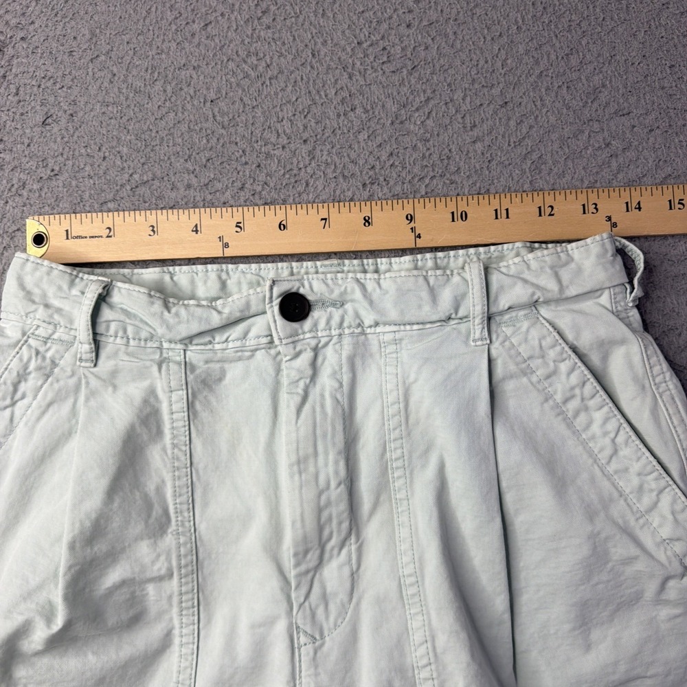 Everlane 4 Tourist Shorts Ice Blue High Rise Rolled Hem Summer Travel Comfort - Picture 4 of 13
